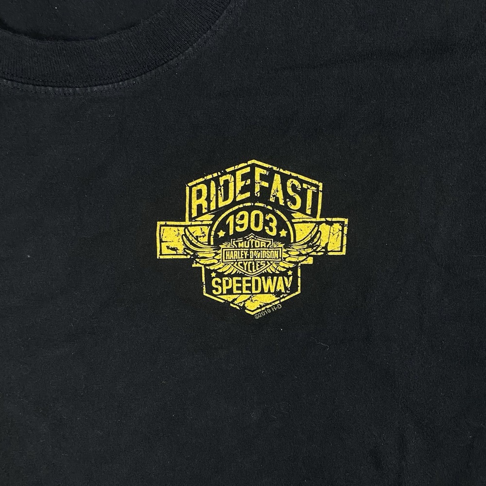 Harley Davidson T-Shirt Size XL Black Prescott Arizona Whiskey Bar Biker Graphic - Picture 4 of 11